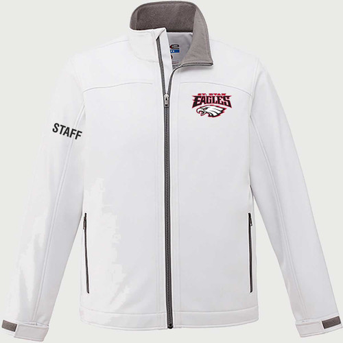 EVN Balmy - Men's Softshell Staff Jacket - White (Design 1) (EVN-019-WH)