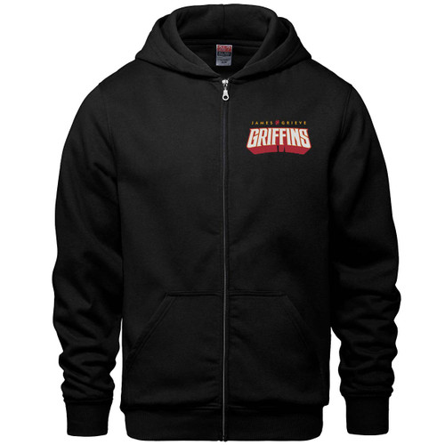 JMG Youth Full Zip Hooded Sweatshirt - Black (JMG-308-BK)
