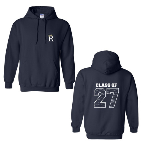SRE Adult Heavy Blend 2027 Grad Hoodie - Navy (SRE-014-NY)