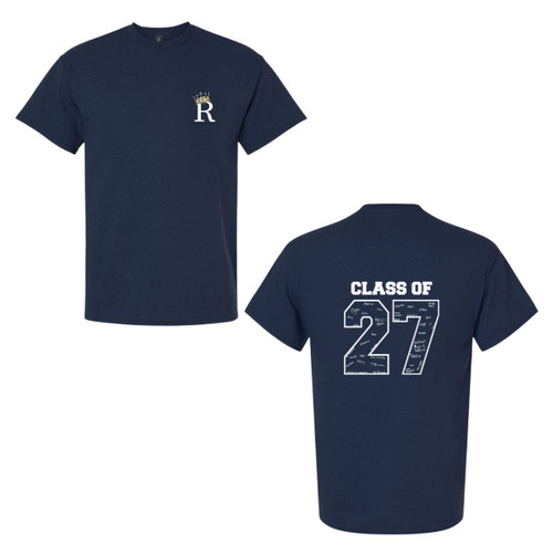 SRE Adult Ultra Cotton 2027 Grad T-shirt - Navy (SRE-016-NY)
