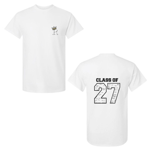 SRE Adult Ultra Cotton 2027 Grad T-shirt - White (SRE-016-WH)