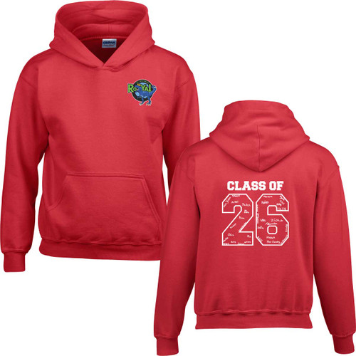 SRE Youth Heavy Blend 2026 Grad Hoodie - Red (SRE-305-RE)