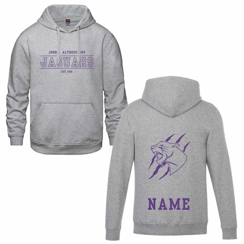 JGA Adult Pullover Hooded Sweatshirt - Athletic Grey Heather (Design 1) (JGA-006-AH) JGA Adult Pullover Hooded Sweatshirt - Athletic Grey Heather (Design 1) (JGA-006-AH)