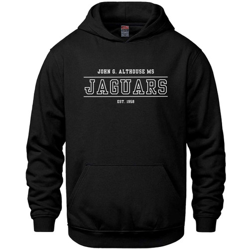 JGA Youth Pullover Hooded Sweatshirt - Black (Design 2) (JGA-308-BK)