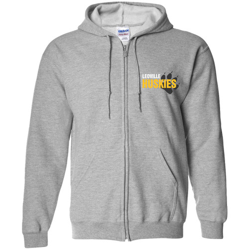 LEO Adult Heavy Blend Full Zip Hooded Sweatshirt - Sport Grey (LEO-008-SG) LEO Adult Heavy Blend Full Zip Hooded Sweatshirt - Sport Grey (LEO-008-SG)