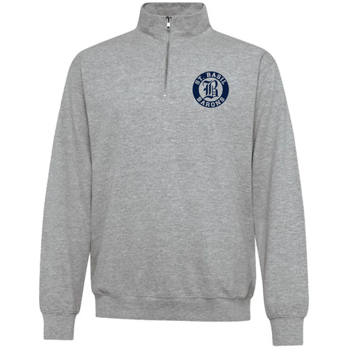 BAS Adult Fleece Quarter Zip Sweater - Athletic Heather (BAS-003-AH)