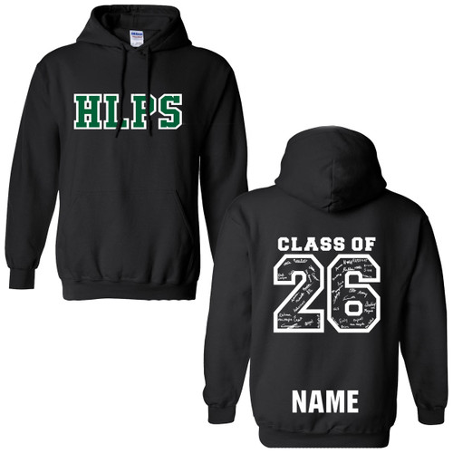 HOL Grad 2026 Adult Size Hooded Sweatshirt - Black (HOL-008-BK)