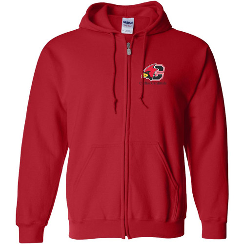 COL Adult Heavy Blend Full Zip Hoodie - Red (COL-006-RE) COL Adult Heavy Blend Full Zip Hoodie - Red (COL-006-RE)