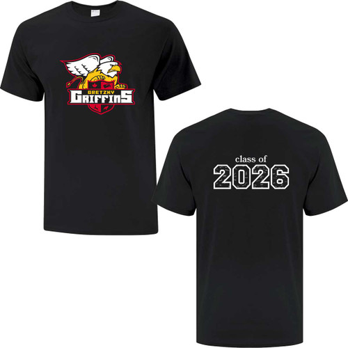 WGS Adult Grad Everyday Cotton T-Shirt - Black (WGS-009-BK) WGS Adult Grad Everyday Cotton T-Shirt - Black (WGS-009-BK)