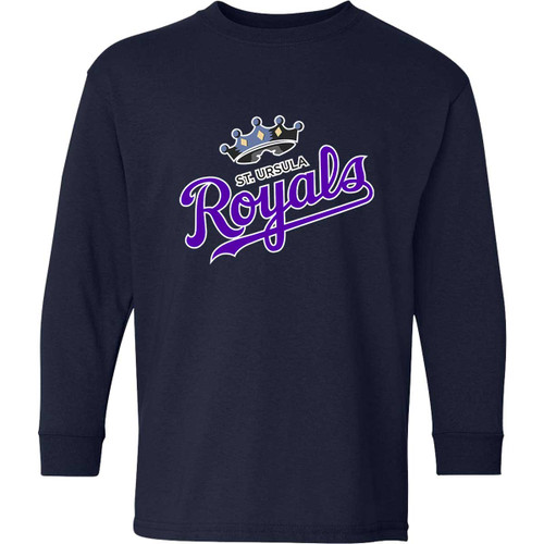 SUS Youth Heavy Cotton Long Sleeve T-Shirt - Navy (SUS-302-NY)