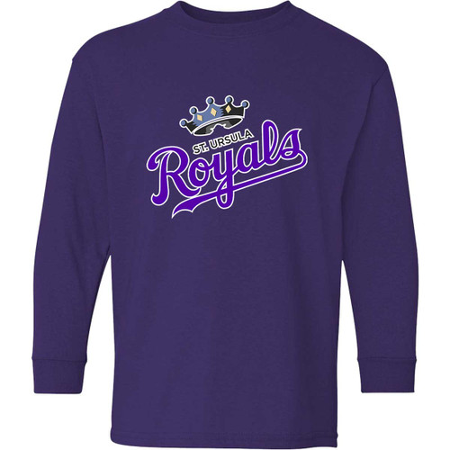 SUS Youth Heavy Cotton Long Sleeve T-Shirt - Purple (SUS-302-PU)