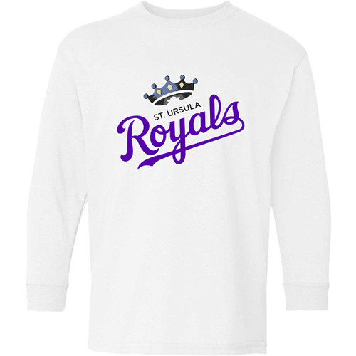 SUS Youth Heavy Cotton Long Sleeve T-Shirt - White (SUS-302-WH)