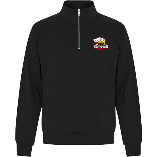 WGS Everyday Fleece ¼ zip Sweatshirt - Black (WGS-011-BK)