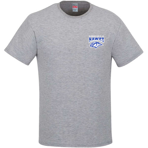 HNO Adult Ring Spun Combed Cotton Crewneck Tee - Athletic Heather (HNO-008-AH)