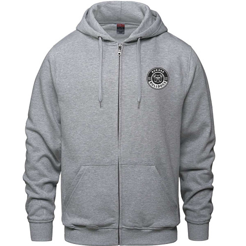 BOS Adult Surfer Full Zip Hooded Sweatshirt - Athletic Grey Heather (BOS-002-AH)