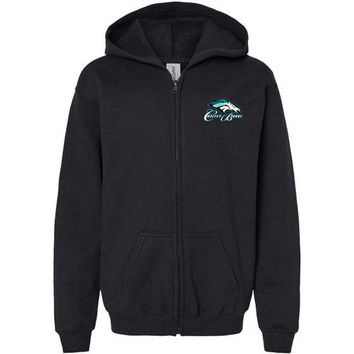 CBE Gildan Youth Heavy Blend Full-Zip Hooded Sweatshirt - Black (Design 3) (CBE-305-BK)