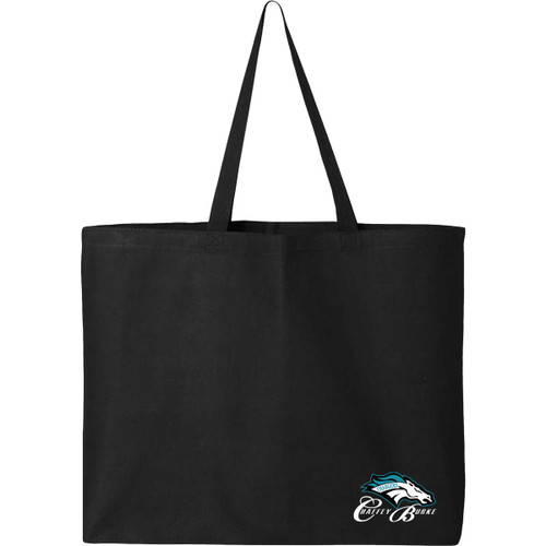 CBE Q-Tees 25L Jumbo Tote Bag - Black-Black (Design 6) (CBE-410-BK)