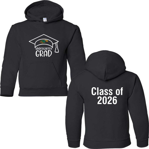 NPS Kindergarten Grad Hoodie with 2026 Design - Black (NPS-330-BK)
