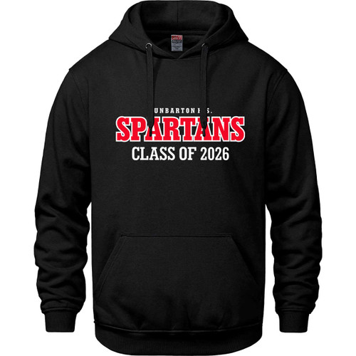 DUN Adult Pullover Grad Sweatshirt with 2026 Design - Black (DUN-404-BK) 