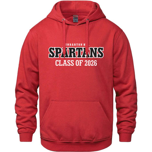 DUN Adult Pullover Grad Sweatshirt with 2026 Design - Red (DUN-408-RE)