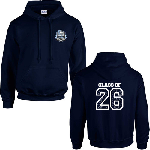 TND Adult Heavy Blend Grad Hoodie with 2026 Design - Navy (TND-006-NY)