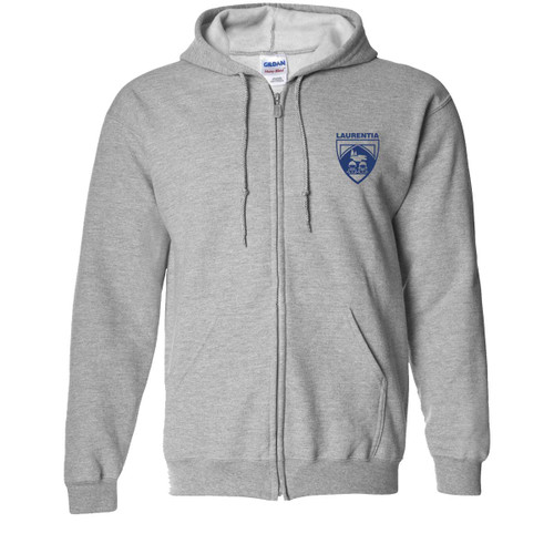 LES Adult Heavy Blend Full Zip Hooded Sweatshirt - Sport Grey (LES-037-SG)