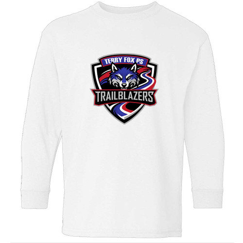 TEF Youth Heavy Cotton Long Sleeve T-Shirt - White (New Design) (TEF-312-WH)
