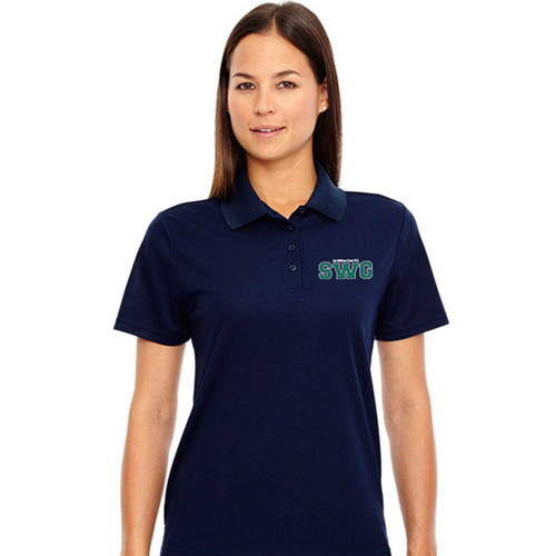 SWG Ash City Core 365 Women's Short Sleeve Piqué Polo Shirt - Navy (SWG-POL6L-NY)