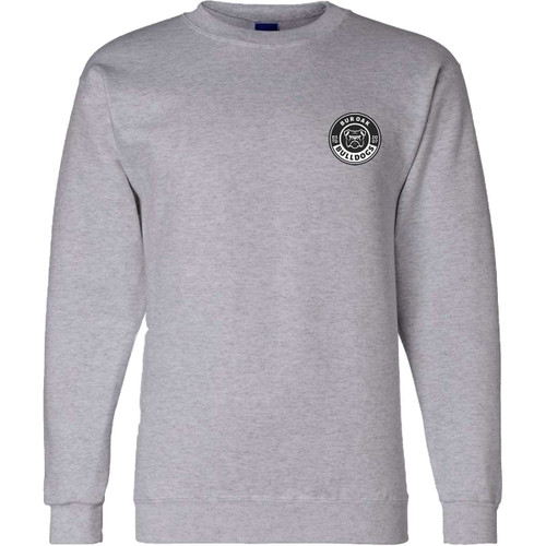 BOS Champion Powerblend Adult Fleece Crewneck Sweatshirt - Light Steel (BOS-007-LS)