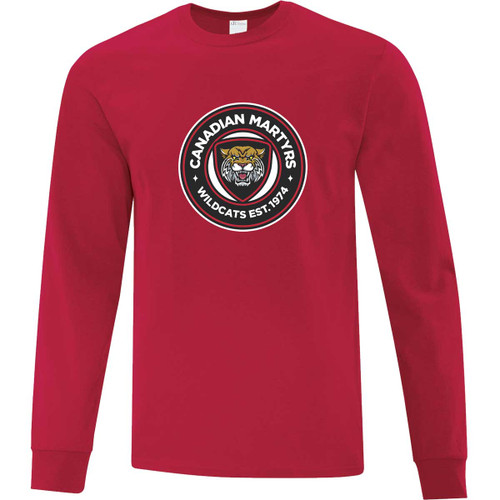  CMC Youth Everyday Cotton Long Sleeve Tee - Red (CMC-302-RE)