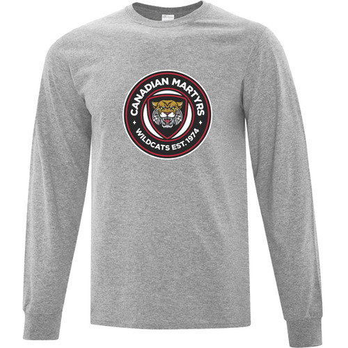 CMC Youth Everyday Cotton Long Sleeve Tee - Athletic Heather (CMC-302-AH)