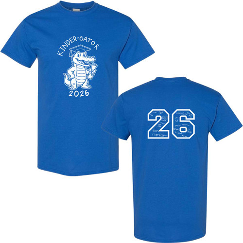 BGS Kindergarten Adult Grad T-Shirt with 2026 Design - Royal (BGS-004-RO)
