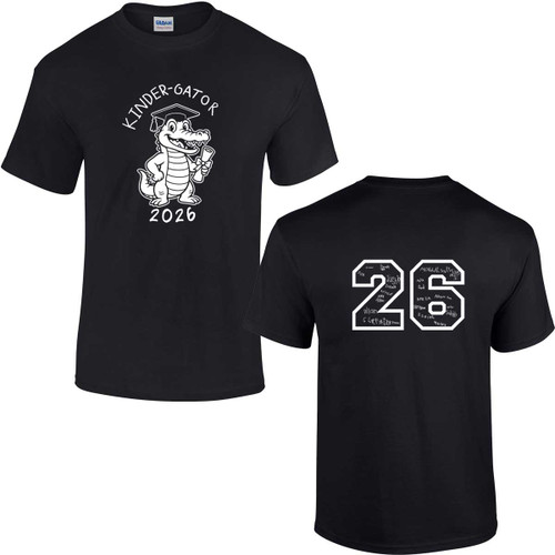 BGS Kindergarten Adult Grad T-Shirt with 2026 Design - Black (BGS-004-BK)