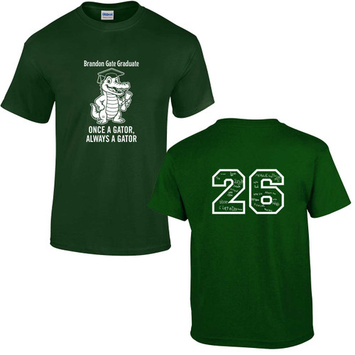 BGS Grade 5 Adult Grad T-Shirt with 2026 Design - Forest (BGS-005-FO)
