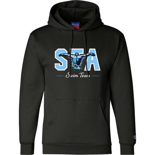 STA Adult Powerblend Swim Hoodie - Black (STA-045-BK)