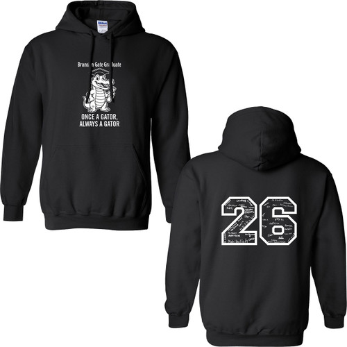 BGS Grade 5 Adult Heavy Blend Grad Hoodie with 2026 Design - Black (BGS-007-BK)