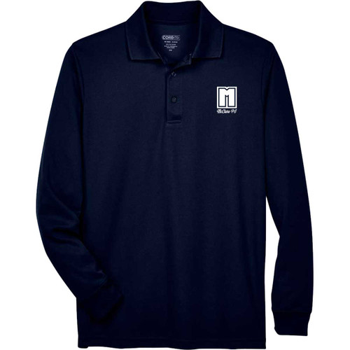 MCP Adult Long Sleeve Polo Shirt - Navy (MCP-POL6M-NY)