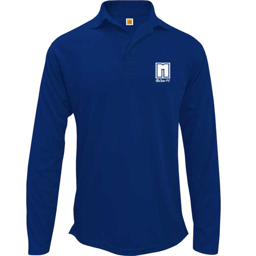 MCP Youth Long Sleeve Polo Shirt - Royal (MCP-POL6Y-RO.RI-8956Y)