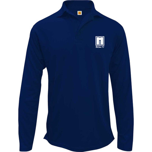 MCP Youth Long Sleeve Polo Shirt - Navy (MCP-POL6Y-NY.RI-8956Y)