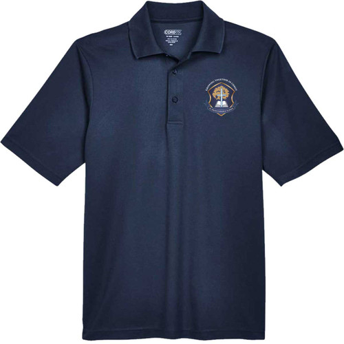 HLN Men’s Performance Piqué Polo - Navy (HLN-105-NY)