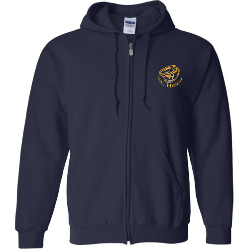 HLN Adult Heavy Blend Full Zip Hoodie - Navy (HLN-006-NY)
