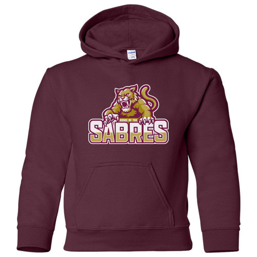 SSB Youth Heavy Blend Hooded Sweatshirt - Maroon (Design 5) (SSB-328-MA)
