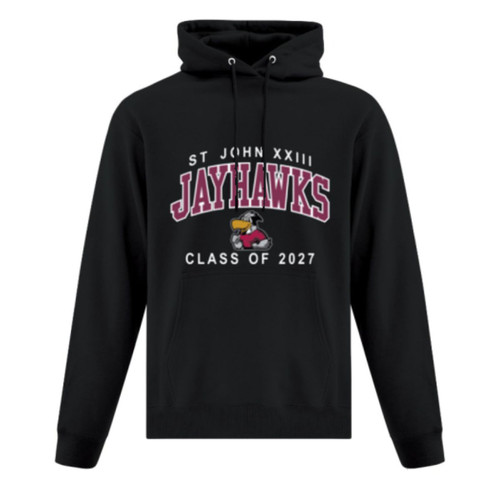 SJX Adult Fleece Grad Hoodie with 2027 Design - Black (SJX-013-BK)