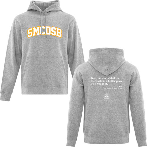 SIM Adult Everyday Fleece Hooded Sweatshirt - Athletic Grey (SIM-018-AH)
