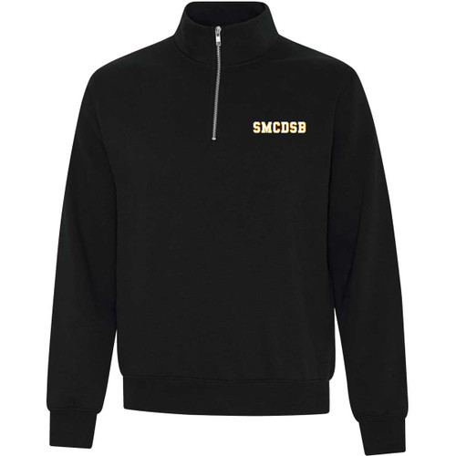 SIM Adult Everyday Fleece ¼ Zip Sweatshirt - Black (SIM-020-BK)