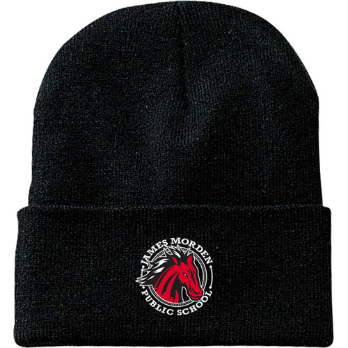 MOR Adult Everyday Knit Cuff Toque with Academic Logo - Black (MOR-058-BK.SN-C100-BLA-OS)