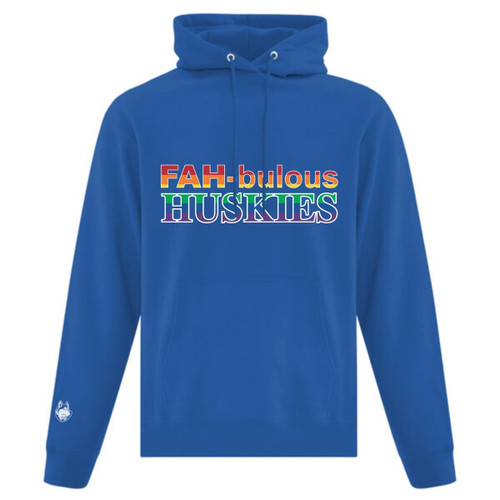FAH Adult Fleece Hoodie with Multi-Colour Logo - Royal Blue (FAH-019-RO) 