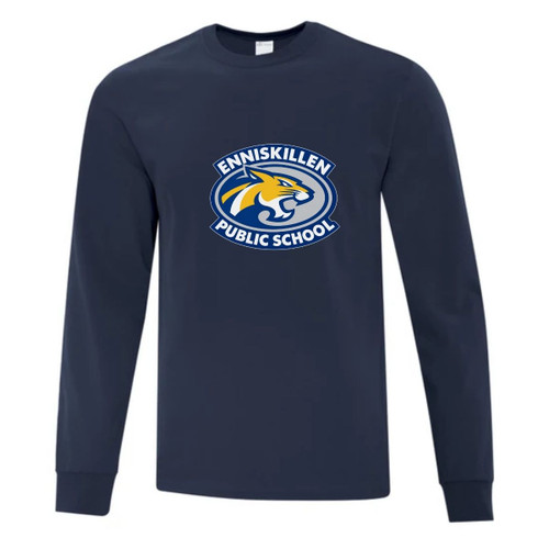 ENN Adult Everyday Cotton Long Sleeve Tee - Navy (ENN-002-NY) 