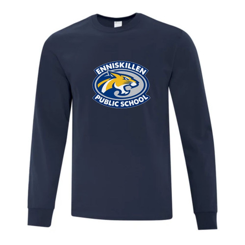 ENN Youth Everyday Cotton Long Sleeve Tee - Navy (ENN-302-NY) 