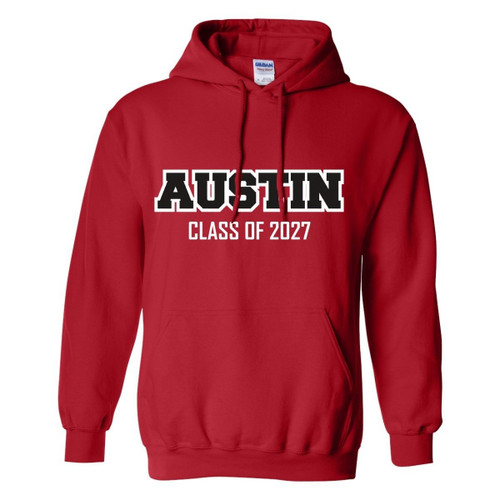 FLA Adult Heavy Blend Pullover Hoodie with Embroidered 2027 Logo - Red (FLA-011-RE)